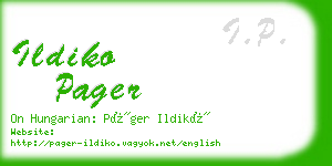 ildiko pager business card